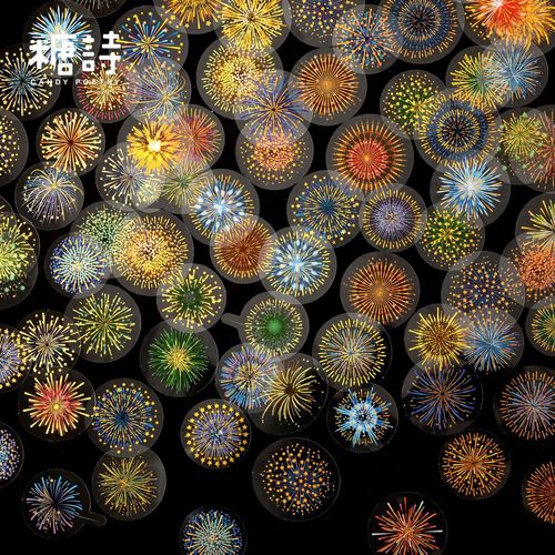 Sugar Poetry PET Sticker Pack Romantic Moment Series INS Bronzing Fireworks Handbook DIY Decorative Stickers 30 Pieces 6 Styles