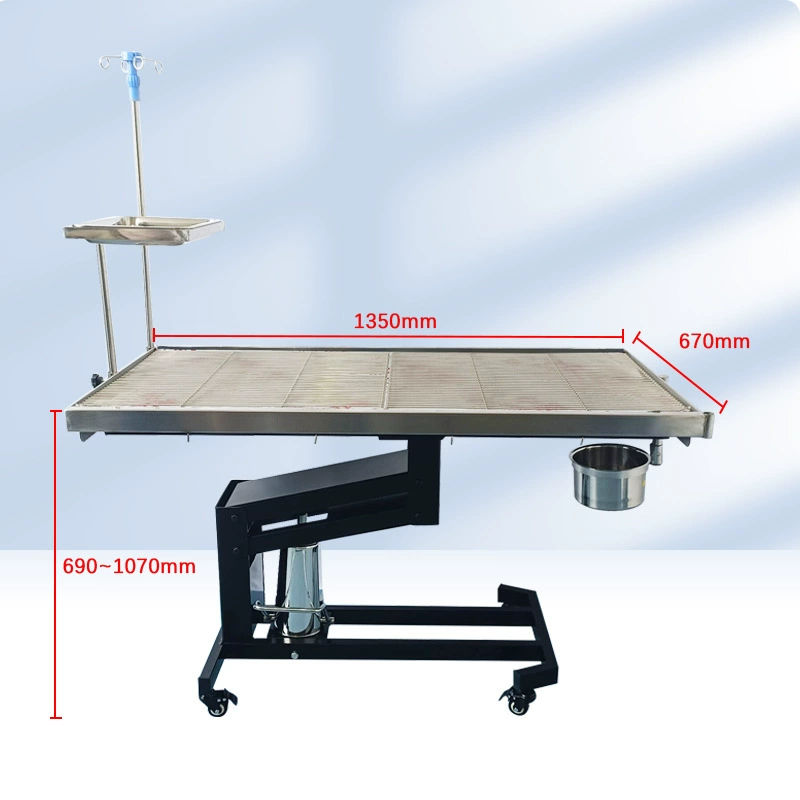 Нержавеющая сталь собака животных больница хирургический стол Электрический стол для обработки гидравлического подъема и постоянной температуры стол для диагностики домашних животных