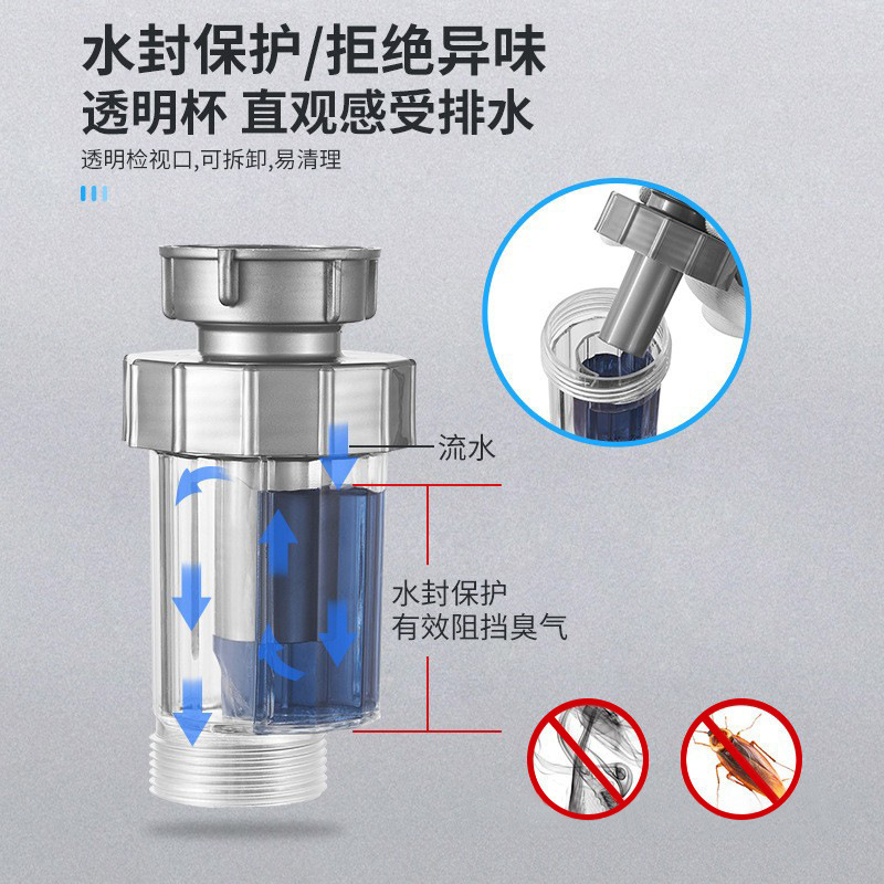 超省スペース洗面器洗面器下水管防臭ステンレス板バウンスコア通用風呂水|undefined