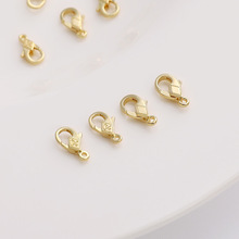 保色14k包金刻字菱形龙虾扣手工diy饰品配件制作手链项链挂扣子