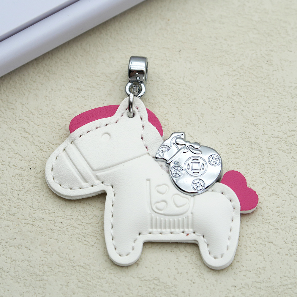 Creative keychain, cartoon pony, pendant