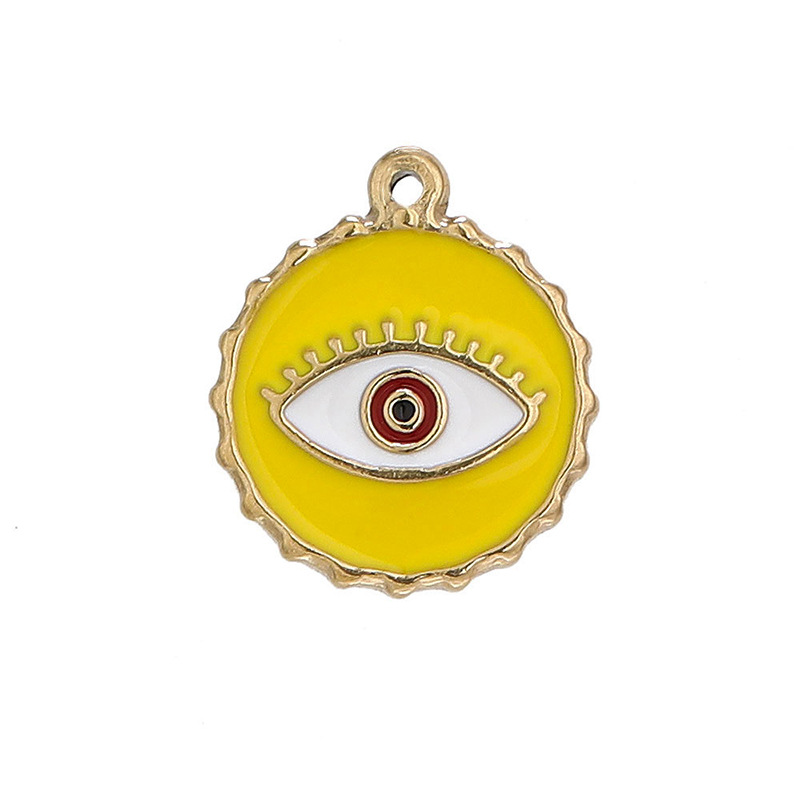 304 Stainless Steel Material 4 PCS/Package 22*24MM 304 Stainless Steel Devil's Eye Pendant