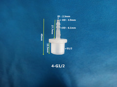 PP plastic fitting tower straight through fitting 6/8 external threaded plastic tower G1/2 4/8 external thread tower head