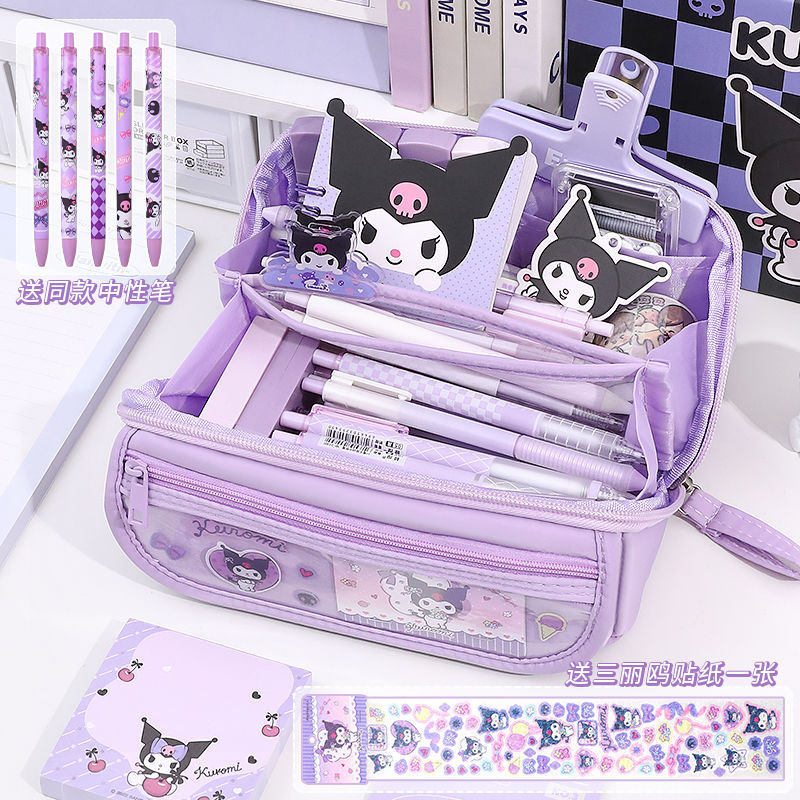 Sanrio coolomi Prisma caja de lápices para niñas de secundaria Nueva gran capacidad de alto aspecto lindo caja de lápices caja de papelería