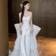 Fishtail Light Wedding Dress Female Bride 2025 New French Satin Main Yarn High-grade Texture Tube Top Small Trailing Out-door Yarn