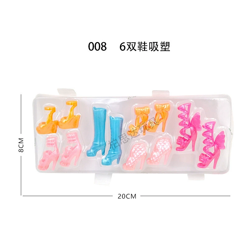Doll, small toy with accessories for princess, set high heels, shoes, 18 pieces