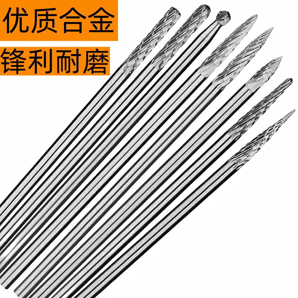 3x3x75mm varilla de extensión de aleación dura archivo rotatorio de acero de tungsteno archivo rotatorio amoladora eléctrica accesorios de pulido Desbarbado