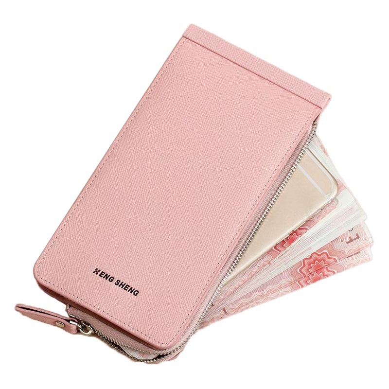 Hengsheng Hengsheng Women's Card Holder Wallet One-Piece Multi-Card Slot Card Holder Long Zipper Cross-Border E-Commerce Hot