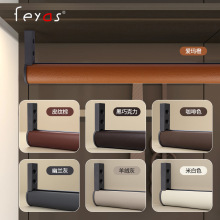 轻奢高定衣柜衣通管铝合金挂衣杆走入式衣帽间皮质吊装侧装衣橱杆