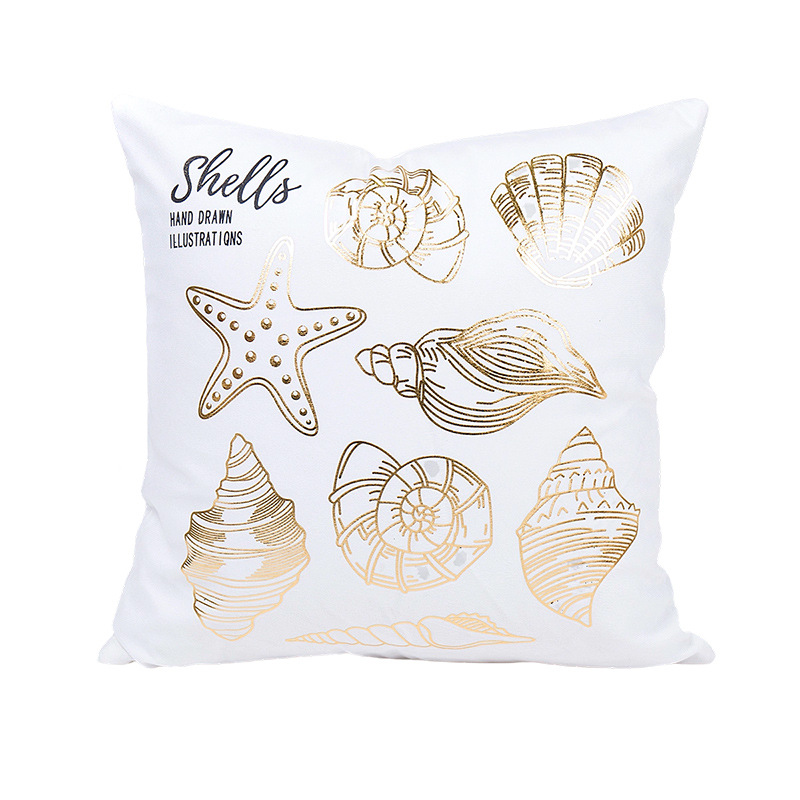 Funda de almohada con estampado dorado para el verano 2026, suave y cómoda, decoración para sofá, funda de almohada moderna para el hogar, disponible para venta al por mayor. image 19