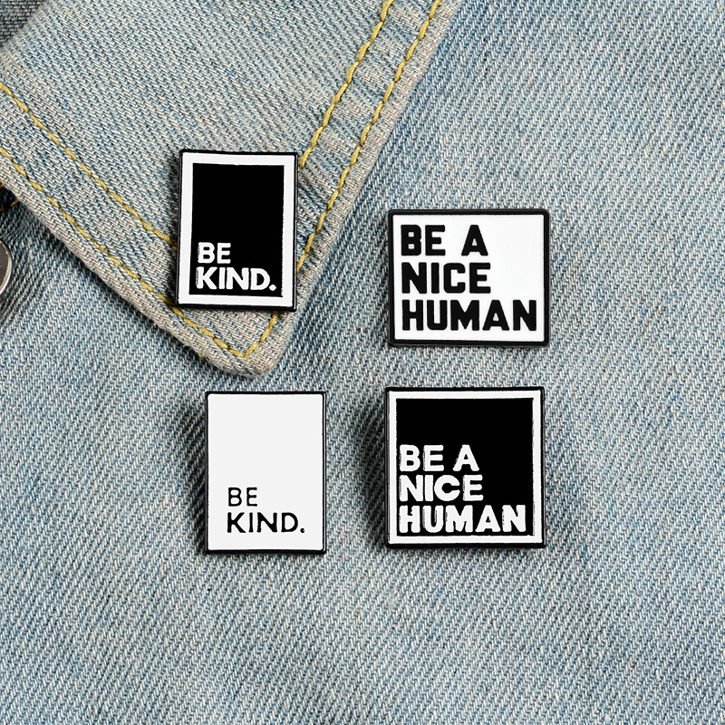 Aleación creativa de dibujos animados nuevo broche europeo y americano Venta caliente creativo nota adhesiva le aconseja ser una buena persona pin Accesorios