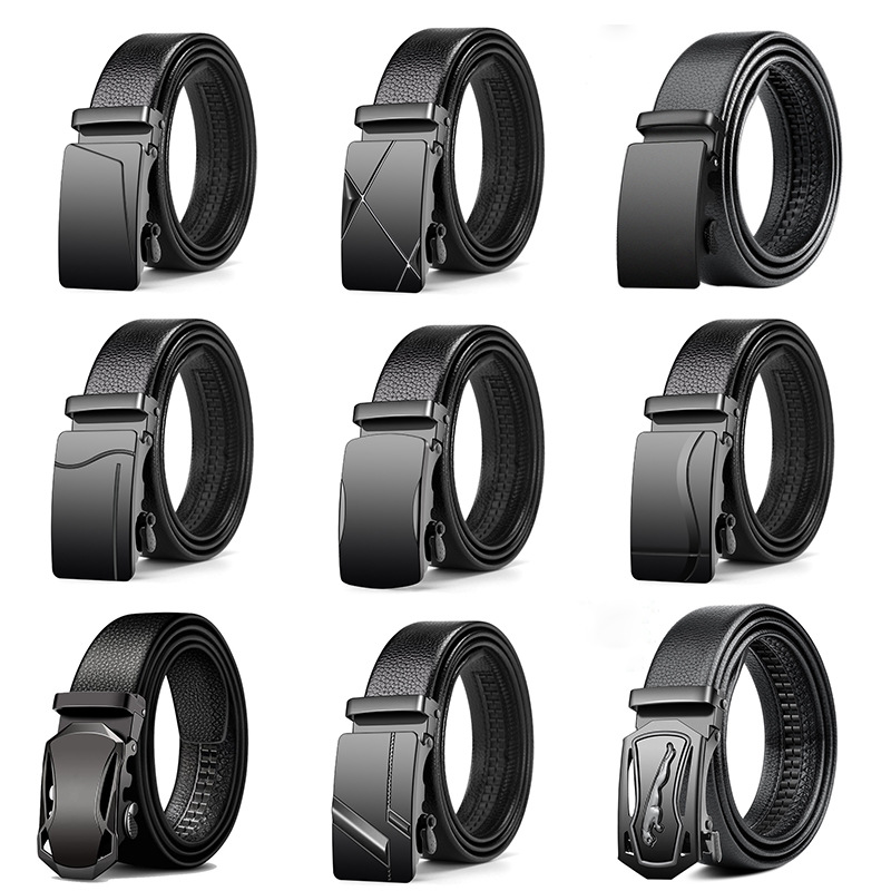 Cinturón de hombre AliExpress hebilla automática pantalones cinturón estilo coreano moda casual cinturón de negocios transfronterizo para negocios de mediana edad