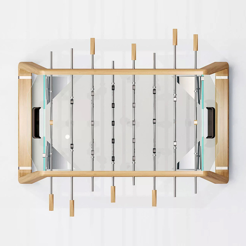 Juego de mesa de fútbol de mesa italiana Mesa de batalla doble de ocho tiros para adultos Mesa de fútbol de mesa de vidrio interior de entretenimiento