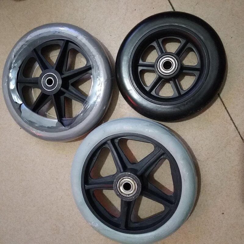 Wheelchair Solid Tire Elderly Trolley Front Wheel Elderly Shopping 5 Inch 6 Inch 7 Inch 8 Screw Bearing Small Accessories