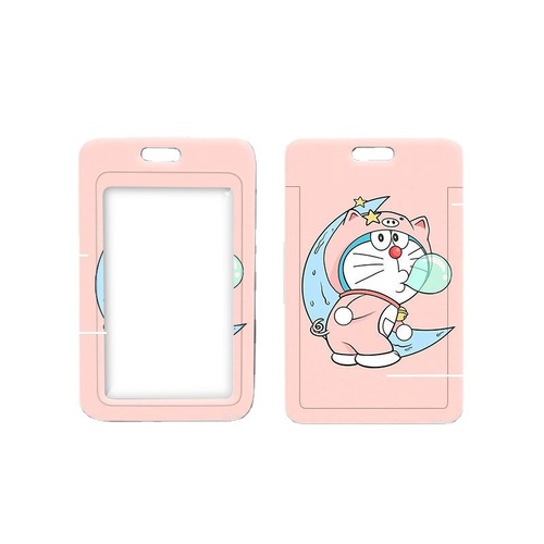 Animation Doraemon card holder wholesale student meal card school brand silicone work permit access card holder factory brand protective cover