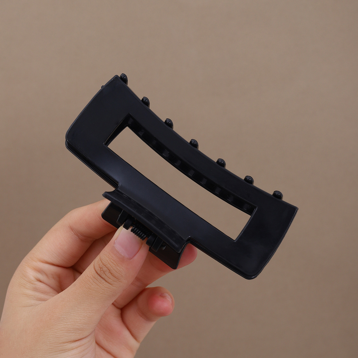 Pequeño cuadrado suave silicona clip para el cabello clip para el cabello suave anti-choque protección de la cabeza de back clip para el cabello resistente a caídas clip para el cabello duradero