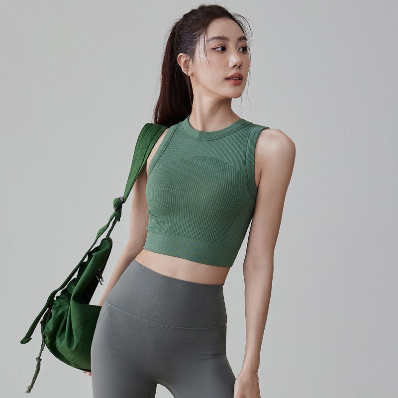 一体杯透气显瘦运动内衣女两穿瑜伽背心健身跑步普拉提训练瑜伽服|undefined