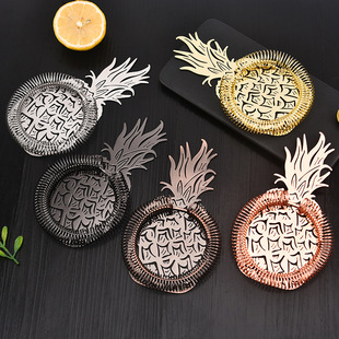 Pineapple 304 Stainless Steel Wine Mixer Ice Strainer Cocktail Ice Breaker Filter Ice Breaker Bar