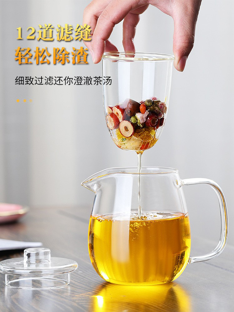 5TSX耐热玻璃茶壶加厚防爆带过滤企鹅壶可加热煮茶器套装透明家用