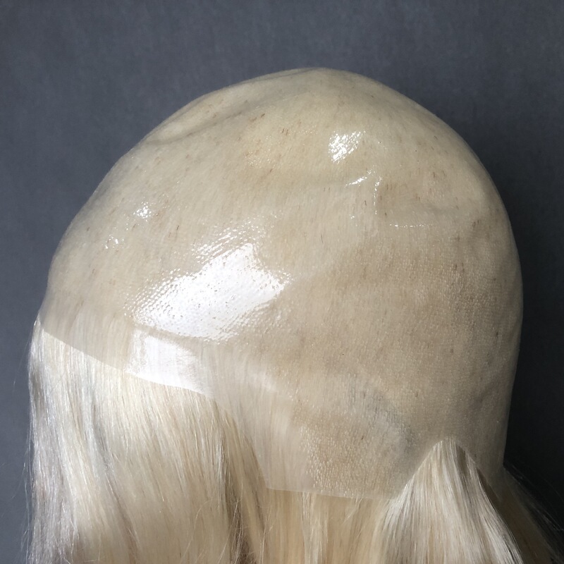 Pu Wigs Half-Buttoned Wig Cap V-Loop Full Head Medical Wig High-End White Wig Polyester Pu Wigs Half-Buttoned Wig Cap V-Loop Full Head Medical Wig High-End White Wig Polyester