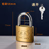 Lock hanging lock imitation copper lock door lock home small lock dormitory positive and negative slot key universal single open multi -key