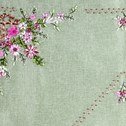 Jinhao bordado DIY mantel tela pastoral pequeño fresco rectangular mesa de café mantel cuadrado mantel