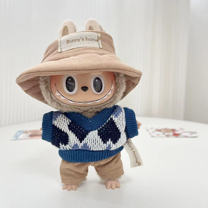 ソースメーカーのみの服】17cmペンダント ラブブ服 ブラインドボックス ラブブ人形 人形服 クールブラック カラフル|undefined