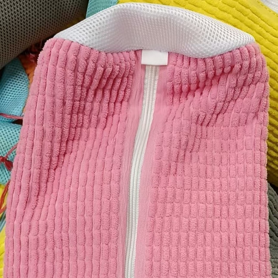 핑크 + 화이트 일반 지퍼