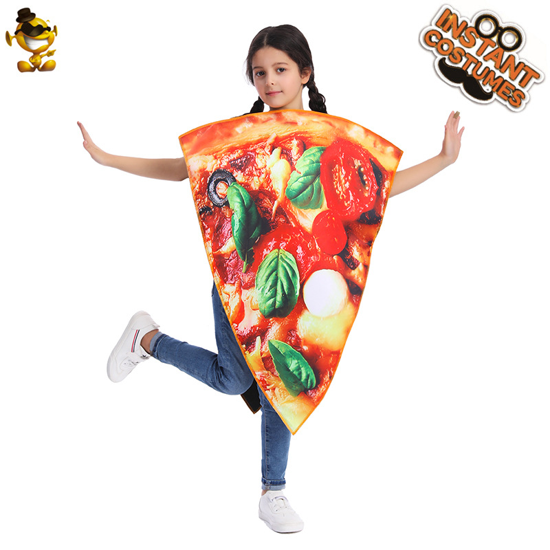 Disfraz de pizza de comida parodia para niños fiesta para niños pizza divertida cosplay de una pieza juego de disfraz de carretera