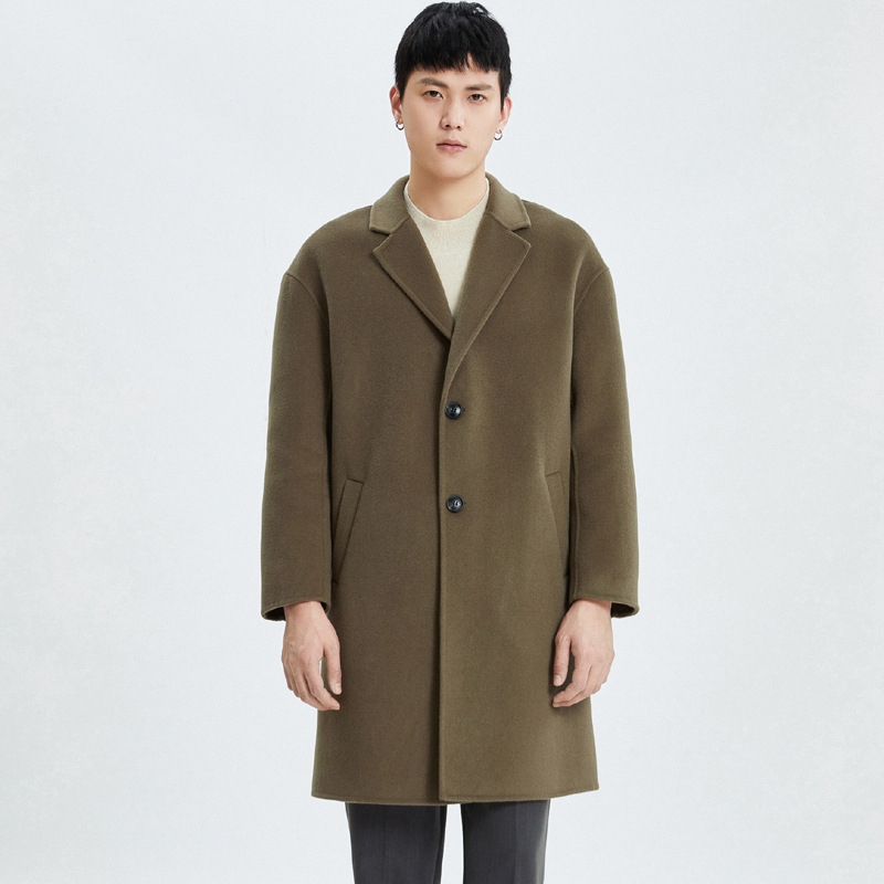 Long woolen double-sided suit for boys