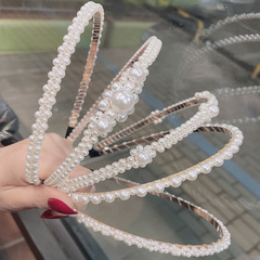 Korean-style premium pearl headband for women, hair-pressing hair clip—internet-famous, affordable luxury, versatile flower-shaped headband, Korean-style hair accessories for ladies