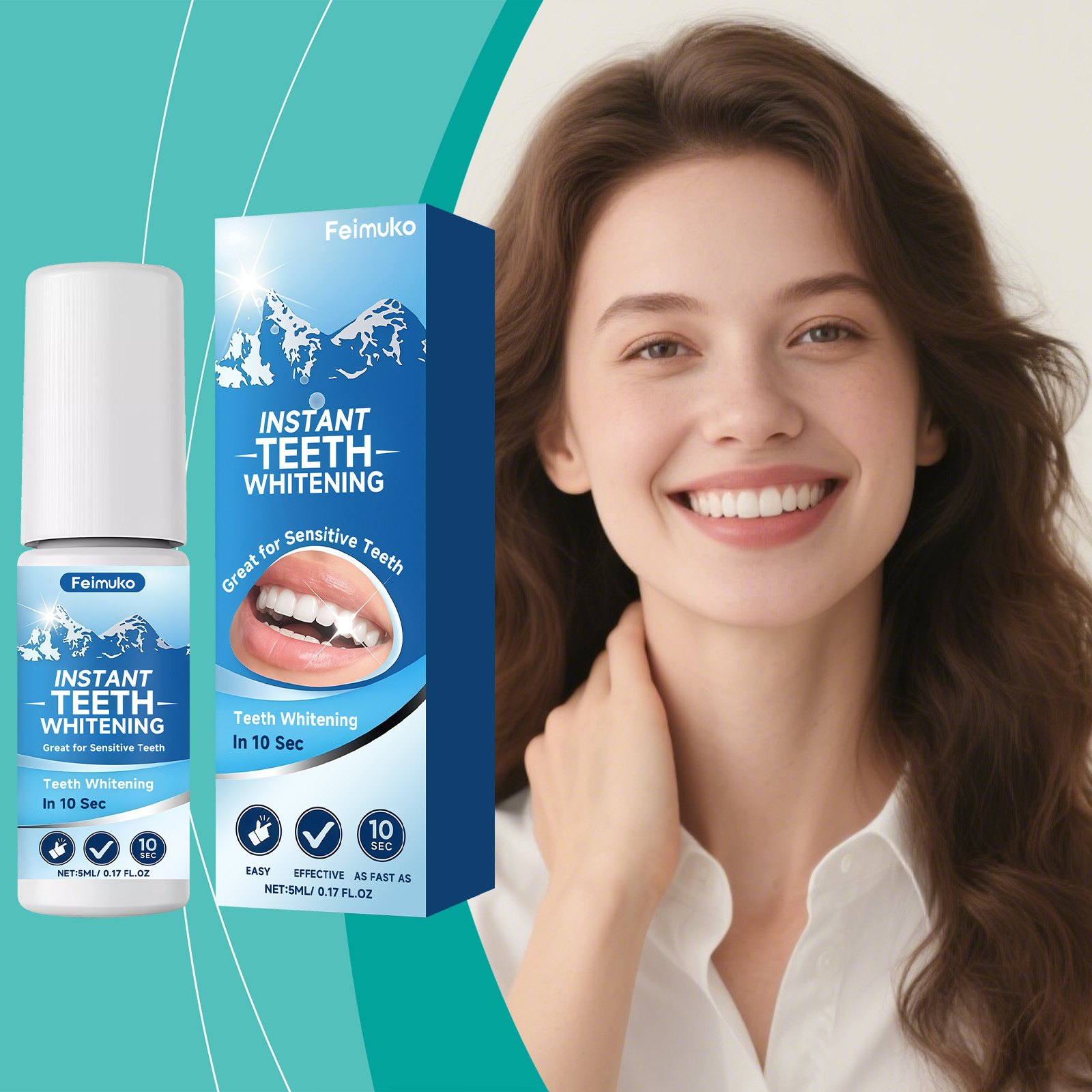 Feimuko Teeth Care Paint Gentle Cleaning of Tooth Surface Stains, Freshening and Convenient Daily Care Paint