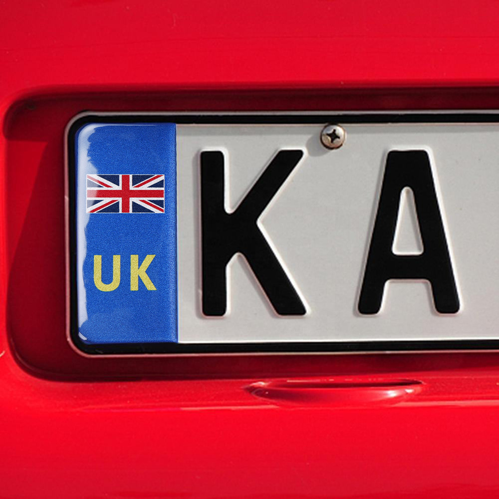 UK UK matrículas de automóviles pegatinas para conducir en Europa de calidad vinilo pegatinas 3D estereoscópicas UK pegatinas de automóviles image 4