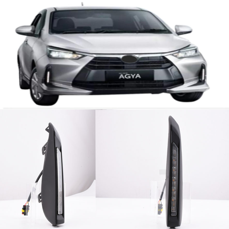 Aplicable a TOYOTA 2024 nuevo AGYA conjunto de lámpara de niebla delantera halógeno luz diurna luz de barra delantera
