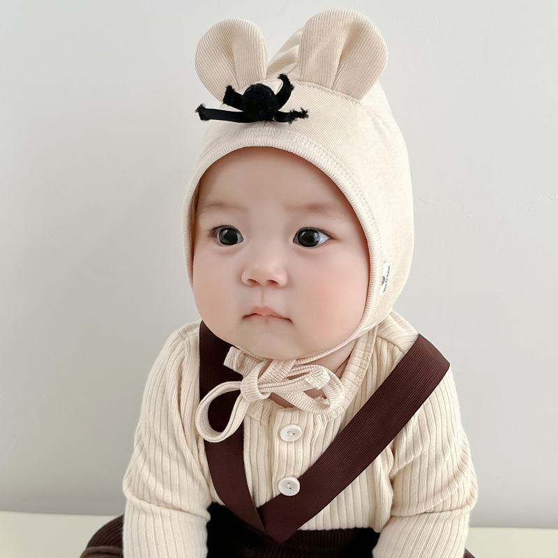 Sombreros para bebés primavera y otoño super lindos gorros para los oídos para bebés pequeños meses de edad correa gorra de hechicero aguda estilo delgado