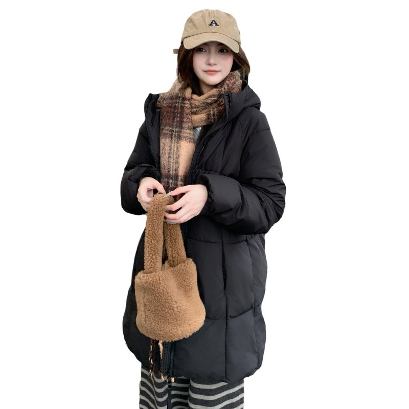 2025冬季新款棉衣棉服连帽时尚百搭洋气简约休闲厚面包服女士外套|undefined