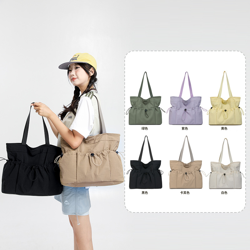 2025 Autumn New Ultra-Light Waterproof Nylon Large Capacity Handbag Simple Commuter Women's Tote Bag