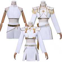 伊萌万圣节K-POP猎魔女团鲁米打歌服白色cos韩流巨星二次元动漫