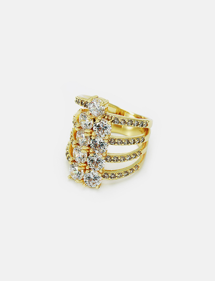 Wholesale Fashion Gold-plated Zircon Ring display picture 5