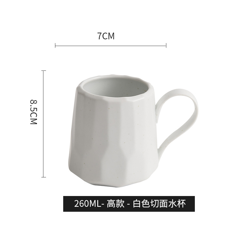 Con utensilios de comida de montaña y río, taza de fideos de corte de cerámica de estilo nórdico, taza de café de hotel personalizado, taza de pareja, regalo