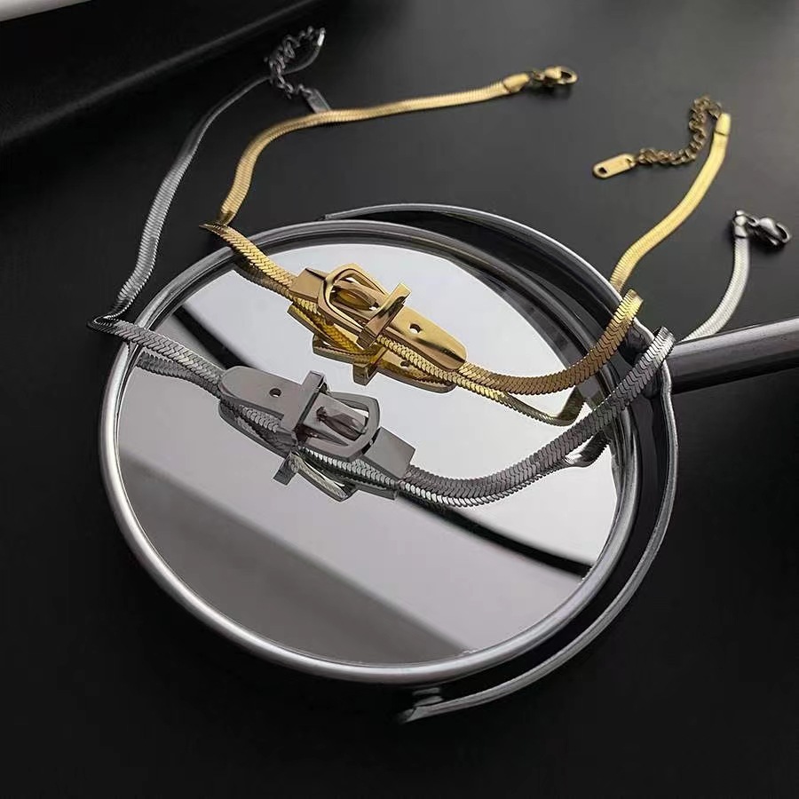 Fashion Solid Color Titanium Steel Plating Necklace 1 Piece