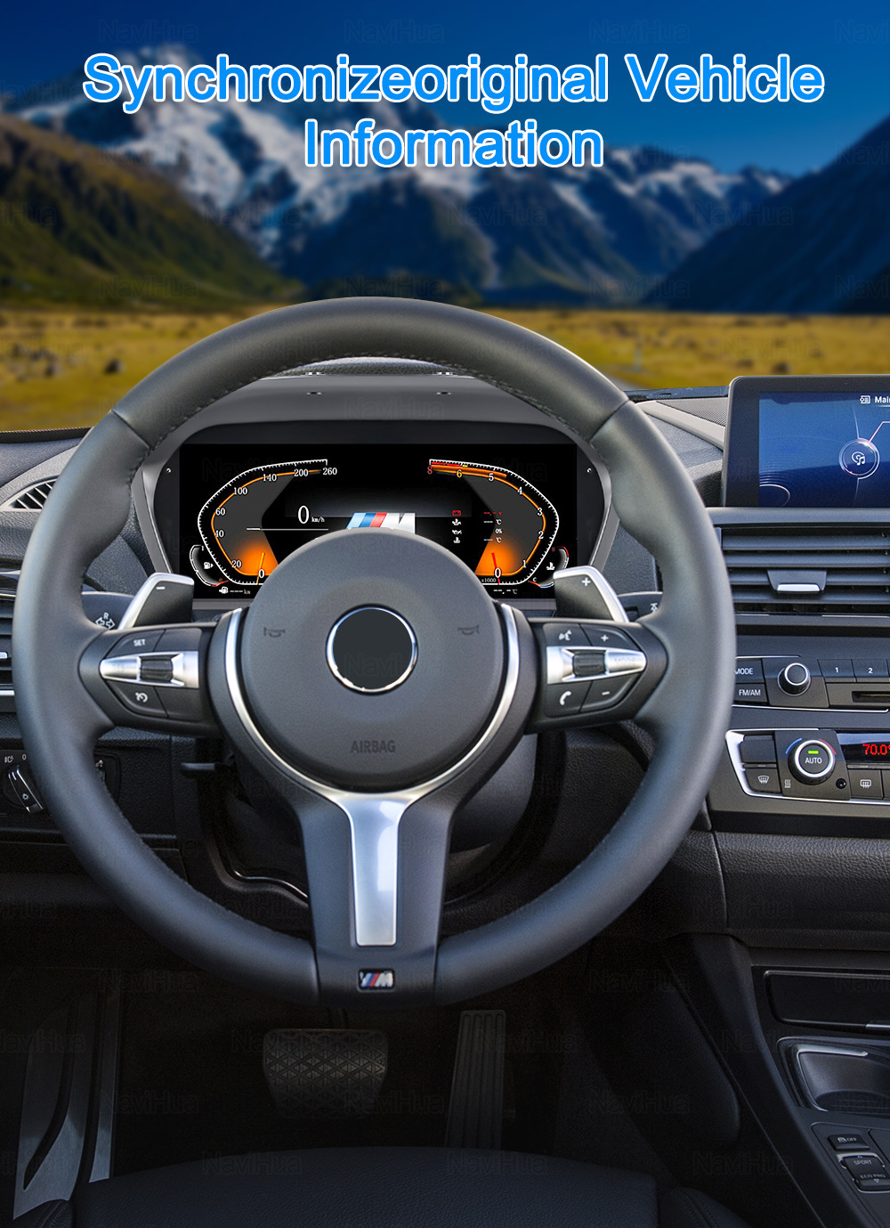 Suitable for Bmw 1234567 Series Lcd Instrument Panel with Carplay Function Hud Eight-Theme Car Dashboard