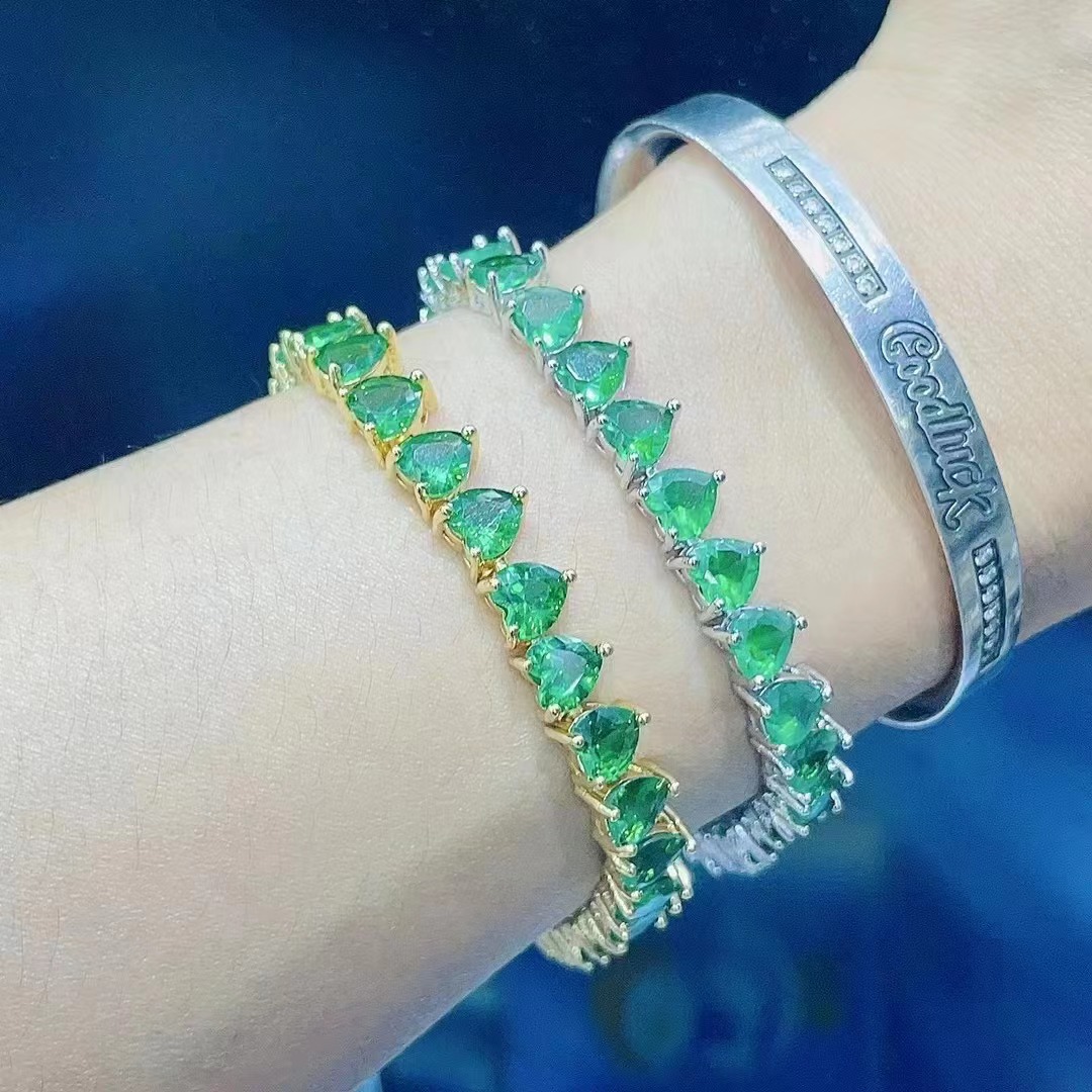 Fashion Heart Shape Metal Plating Zircon Womenu0027S Bangle