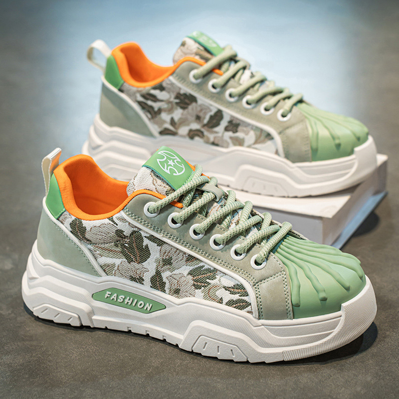 Autumn Men's Shoes 2025 New Student Thick-Soled White Shoes Men's Niche Trendy Shell Toe Sneakers Sports Trendy Shoes