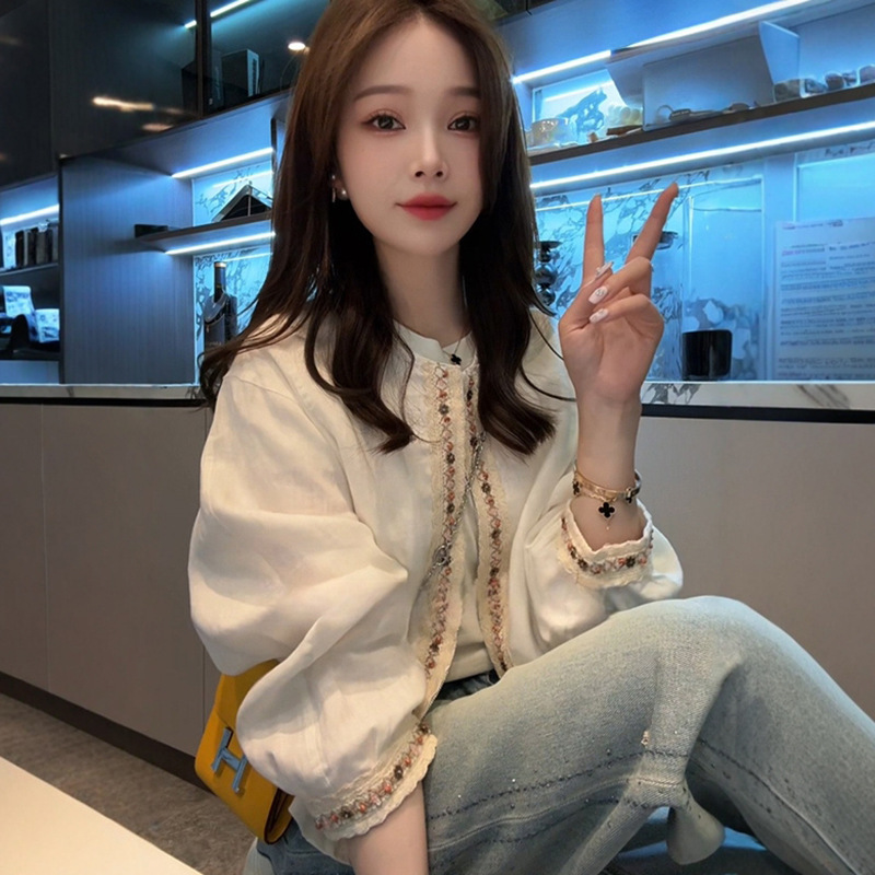 设计感2025春秋韩版时尚百搭洋气高级圆领长袖短款外套上衣女|undefined