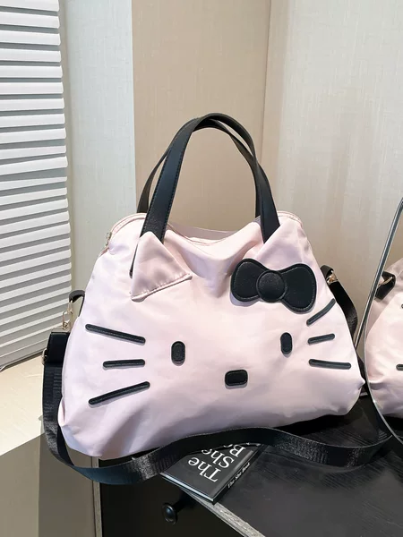 Large-Capacity Satchel Short-Distance Travel Bag Kt Business Trip Luggage Bag Hello Kitty Casual Shoulder Bag Cartoon Tote Bag for Women