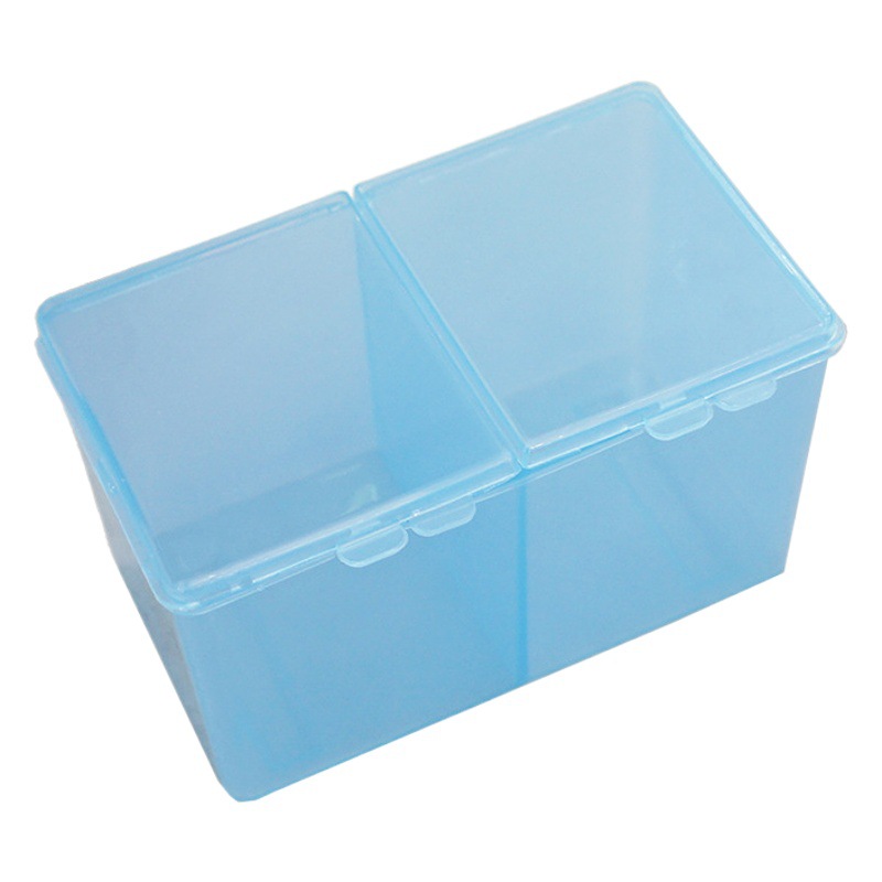 Nail Art Towel Storage Box with Double Compartment Design for Cotton Pads, Tools, and Cotton Swabs