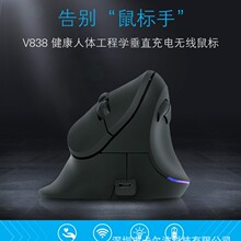 厂家现货人体工程学垂直无线鼠标立式护腕防疲劳办公静音电脑通用