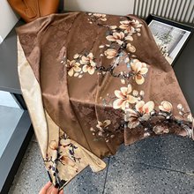 双面老料香云纱桑蚕丝真丝长巾围巾两用气质百搭披肩新款