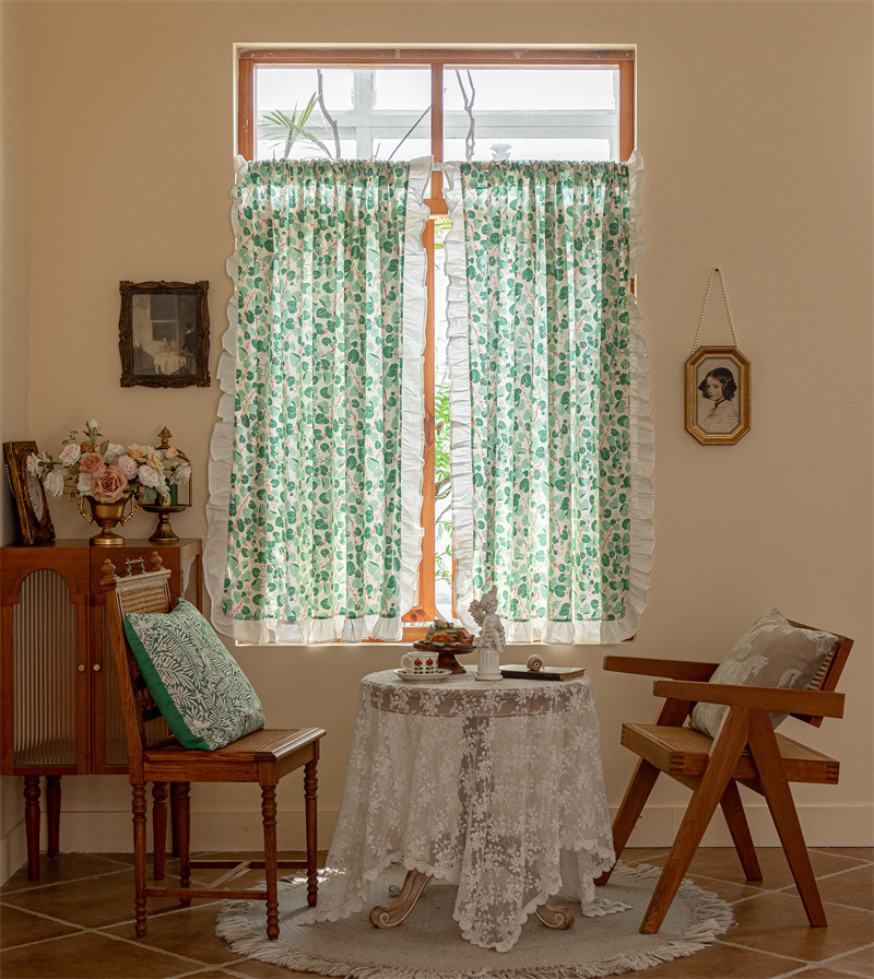 Short Cotton Kitchen Window Curtains For Home Decoration_voghion.com